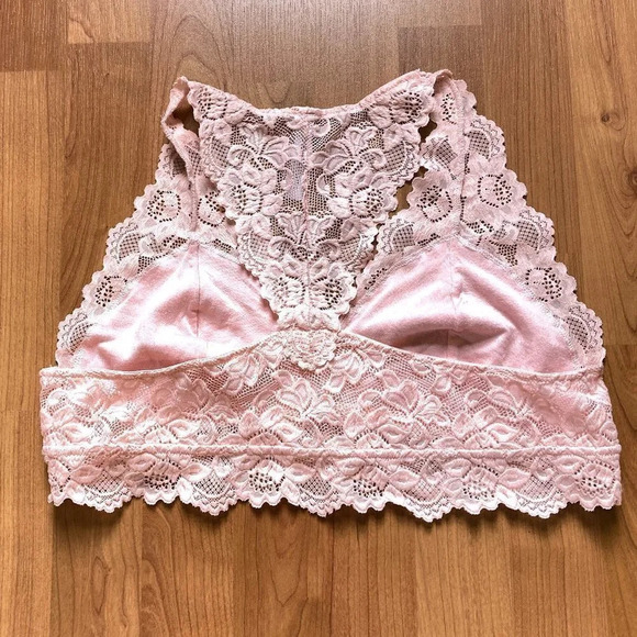 JENNY Jen Mia Lace Pale Pink Bralette, Hourglass Racerback, Size XL - Picture 10 of 12